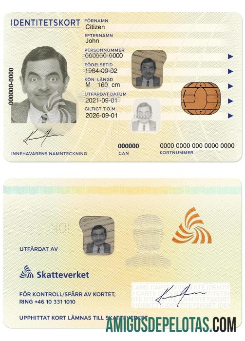 Imprimível Suécia Bilhete de Identidade PSD modelo, 2017 – Presente